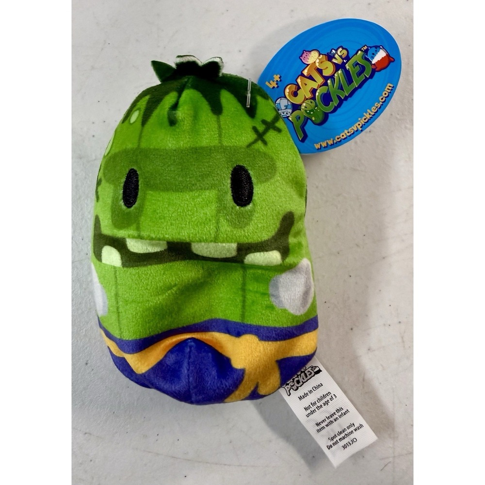 Cats vs Pickles Dr Frankenpickle #101 4" Bean Bag Plush W/Tags *BRAND NEW* MINT!